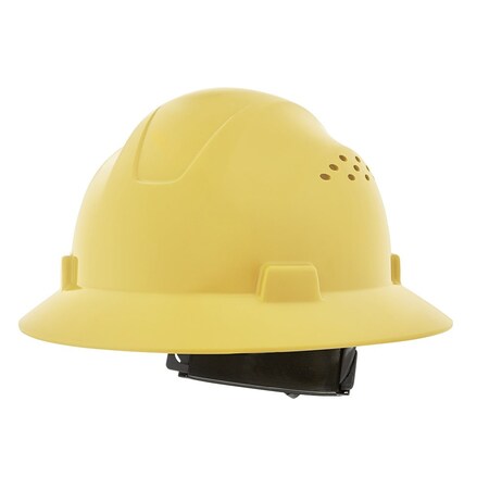 Jackson Safety Advantage Full Brim Hard Hat, Vented, Yellow 20821